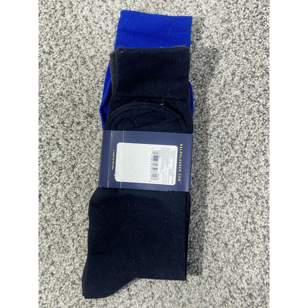 Polo Ralph Lauren  Men's 3-Pair Dress/Casual  Socks  Navy Blue/Gray‎ - Picture 2 of 3